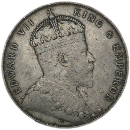 1907 Straits Settlement One Dollar - Arts & Entertainment > Hobbies & Creative Arts > Collectibles > Collectible Coins & Currency > Collectible Coins > Rare Coins from The Half Crown