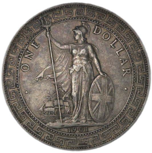 1901 United Kingdom Trade Dollar - Arts & Entertainment > Hobbies & Creative Arts > Collectibles > Collectible Coins & Currency > Collectible Coins > Rare Coins from The Half Crown