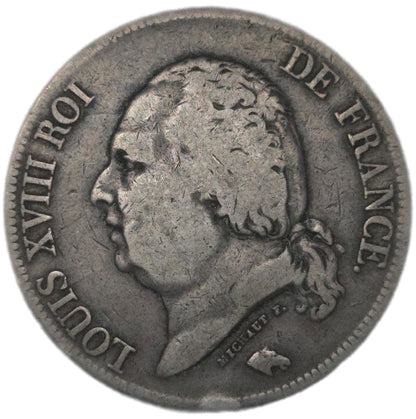 1822 France 5 Francs, Louis XVIII