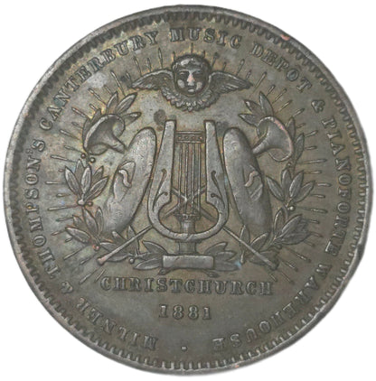 1881 New Zealand Trade Token Milner & Thompson