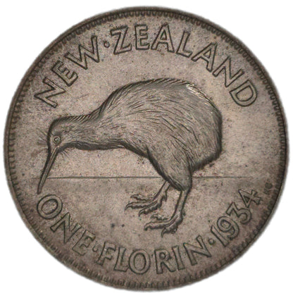 1934 New Zealand Florin, EF
