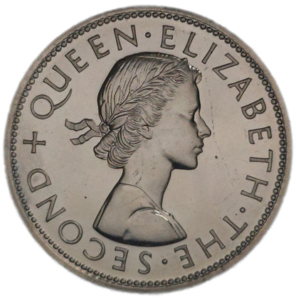 1965 New Zealand Half Crown, Proof
