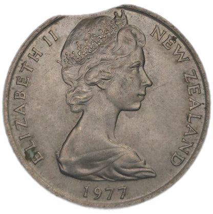 1977 New Zealand 20 Cents, Clipped planchette