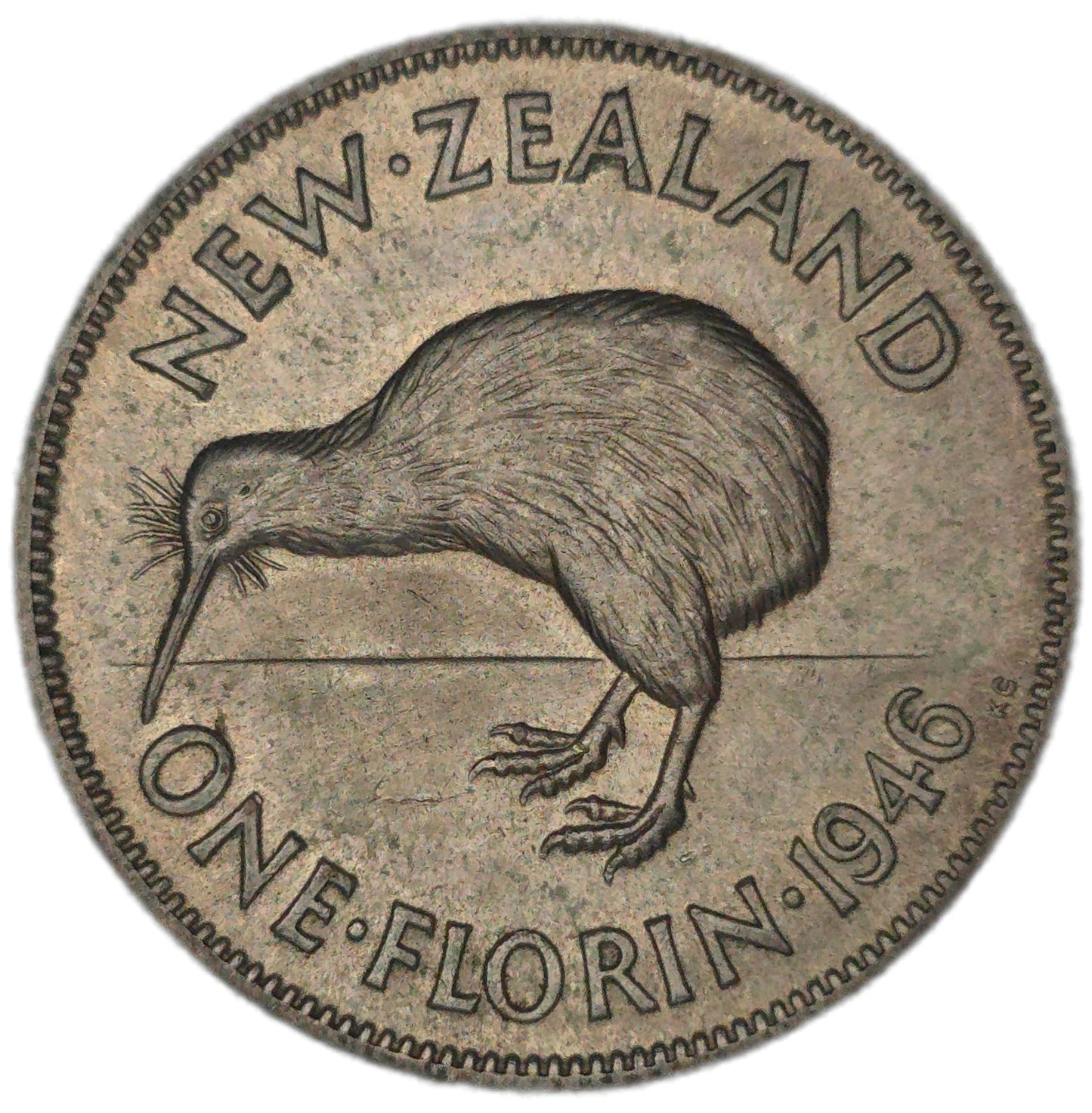 1946 New Zealand Florin, gVF
