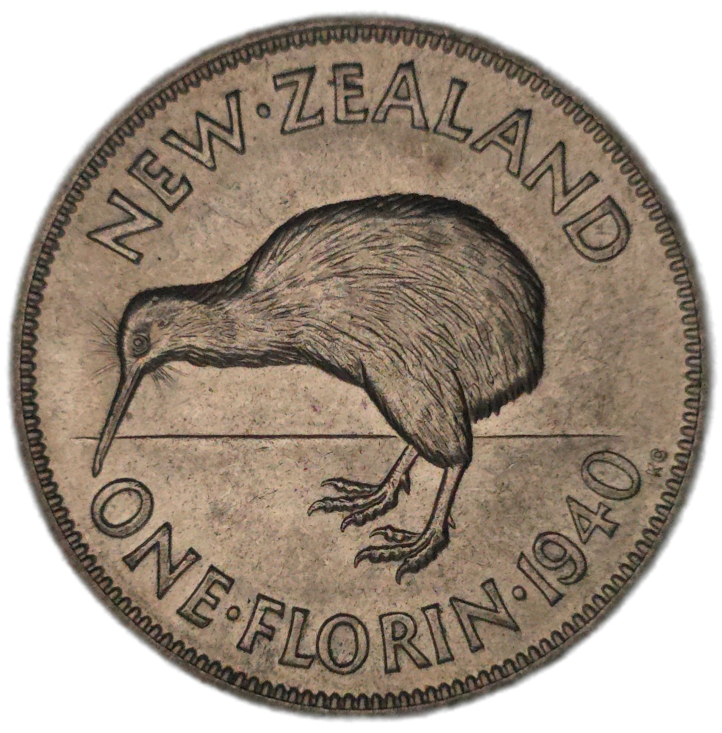 1940 New Zealand Florin, aEF