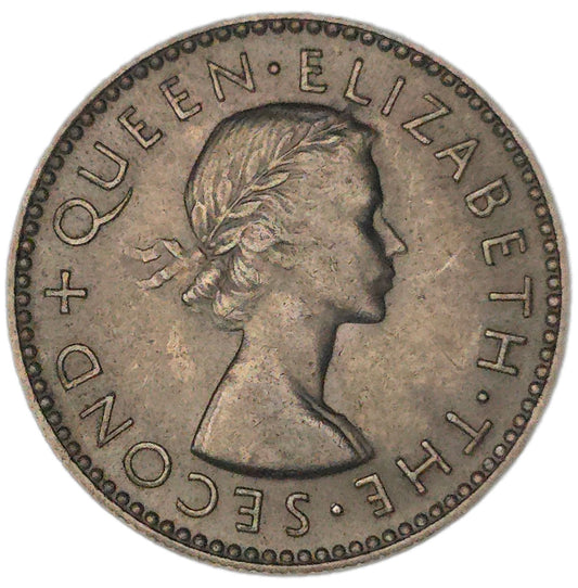 1958 New Zealand Sixpence, aUnc
