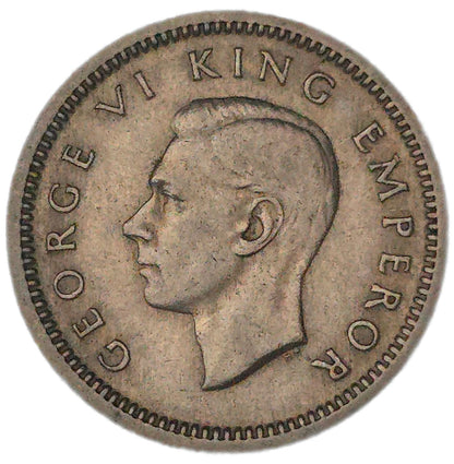 1947 New Zealand Threepence, die cracks