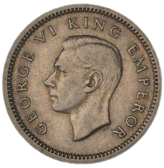 1947 New Zealand Threepence, die cracks