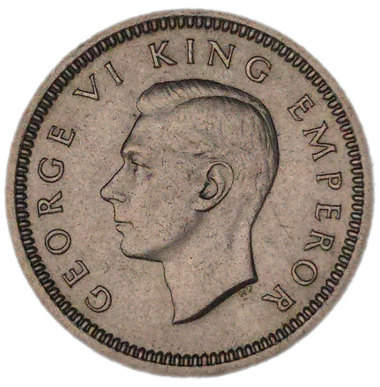 1945 New Zealand Threepence, aUNC