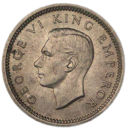 1946 New Zealand Threepence, aUNC