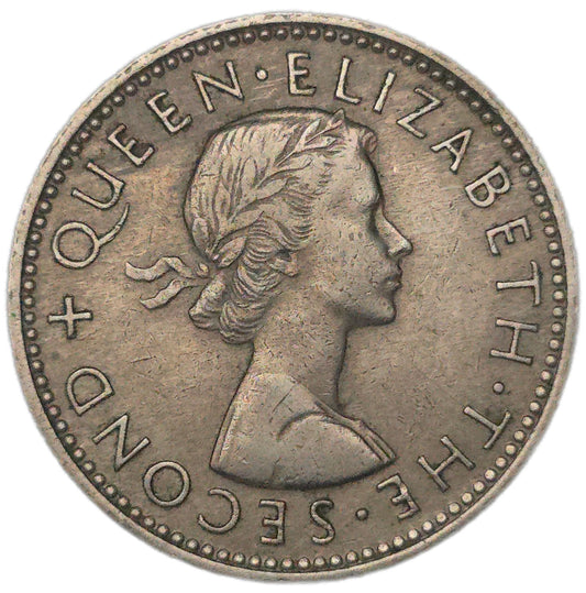 1962 New Zealand Shilling, No Horizon, VF