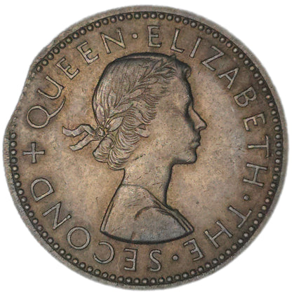 1962 New Zealand Shilling, clipped planchette