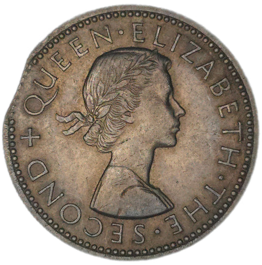 1962 New Zealand Shilling, clipped planchette