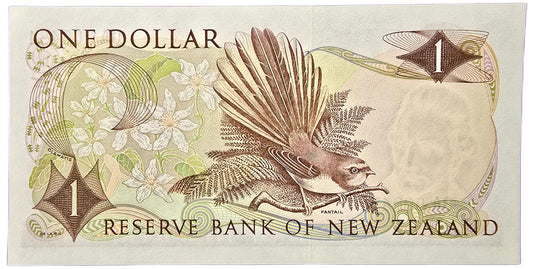 1967-1968 New Zealand One Dollar Note, OA 000454