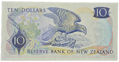 1967-1968 New Zealand Ten Dollar Note, A0 000415