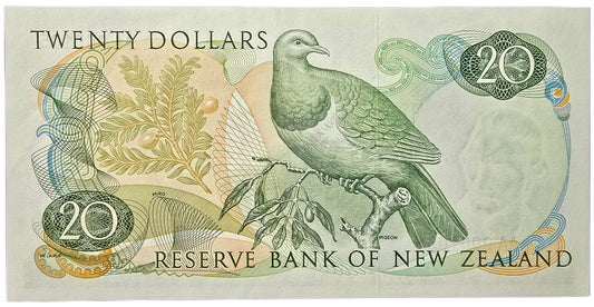 1967-1968 New Zealand Twenty Dollar Note, 0A0 000105