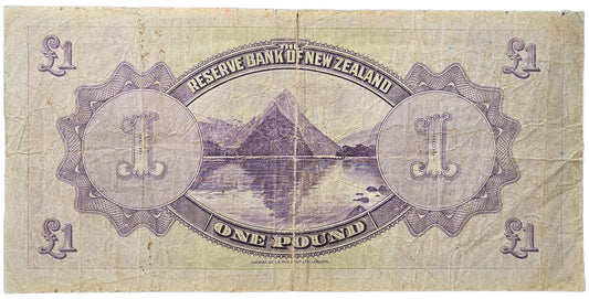 1934-1940 New Zealand One Pound Note, Lefeaux