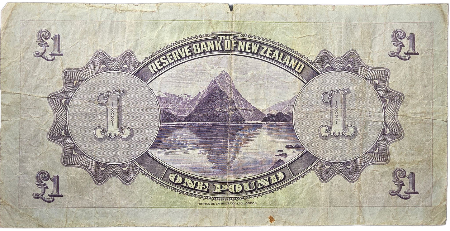 1934-1940 New Zealand One Pound Note, Lefeaux