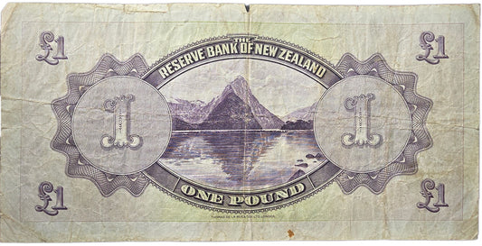 1934-1940 New Zealand One Pound Note, Lefeaux