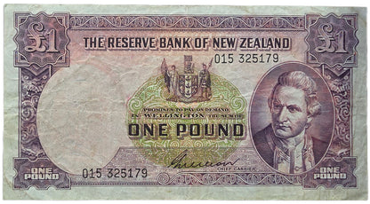 1955-1956 New Zealand One Pound, Wilson Signature