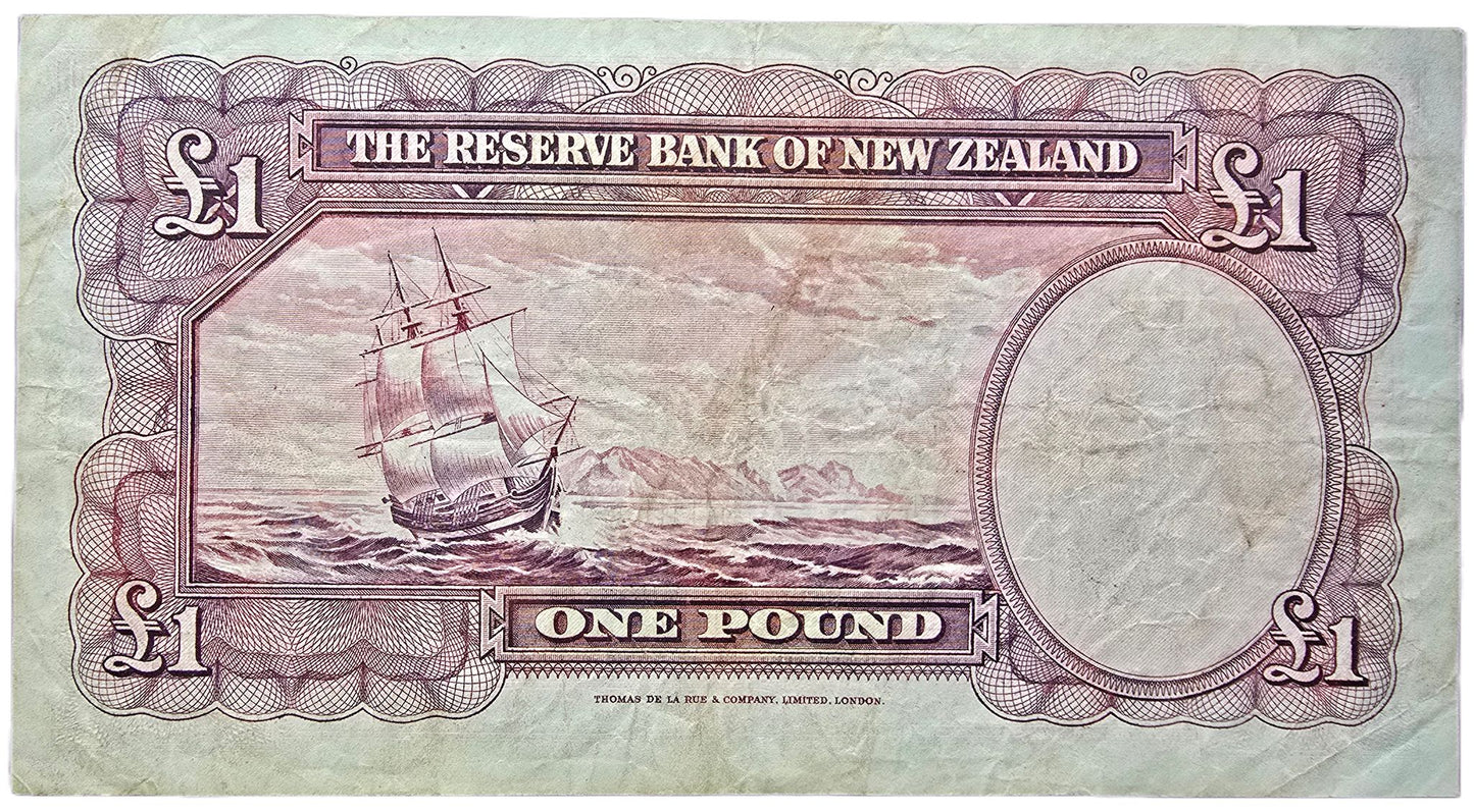 1955-1956 New Zealand One Pound, Wilson Signature