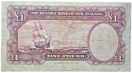 1955-1956 New Zealand One Pound, Wilson Signature