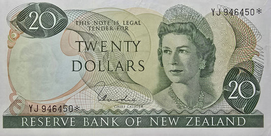 1977-1981 New Zealand Twenty Dollar Star Note