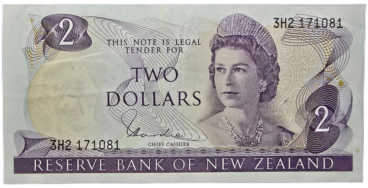 1977-1981 New Zealand Two Dollar Note