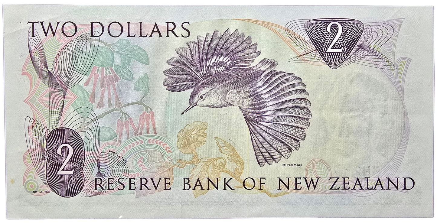 1977-1981 New Zealand Two Dollar Note