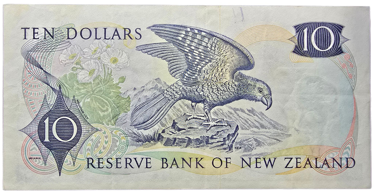 1981-1985 New Zealand Ten Dollar Note [one note, random prefix]