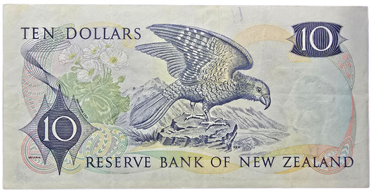 1981-1985 New Zealand Ten Dollar Note [one note, random prefix]