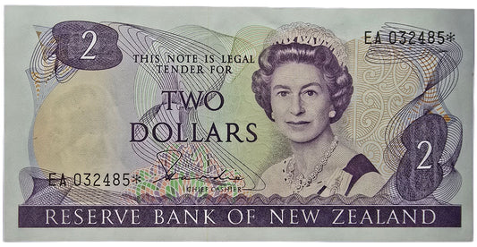 1981-1985 New Zealand Two Dollar, Star Note