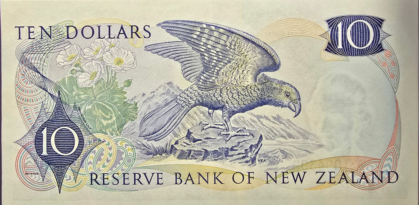 1967-1968 New Zealand Ten Dollars
