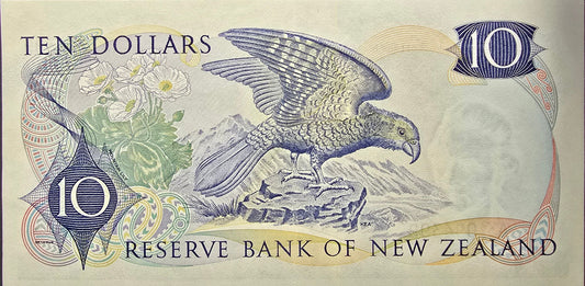 1967-1968 New Zealand Ten Dollars