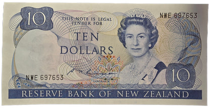 1985-1989 New Zealand Ten Dollars