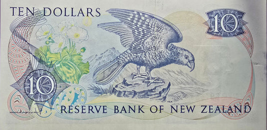 1985-1989 New Zealand Ten Dollars