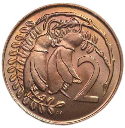 1969 New Zealand Two Cent Coin, Uncirculated - Arts & Entertainment > Hobbies & Creative Arts > Collectibles > Collectible Coins & Currency > Collectible Coins > Rare Coins from The Half Crown