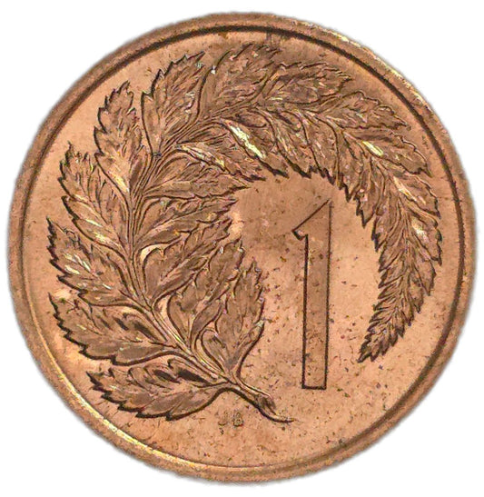1967 New Zealand One Cent Coin, Uncirculated