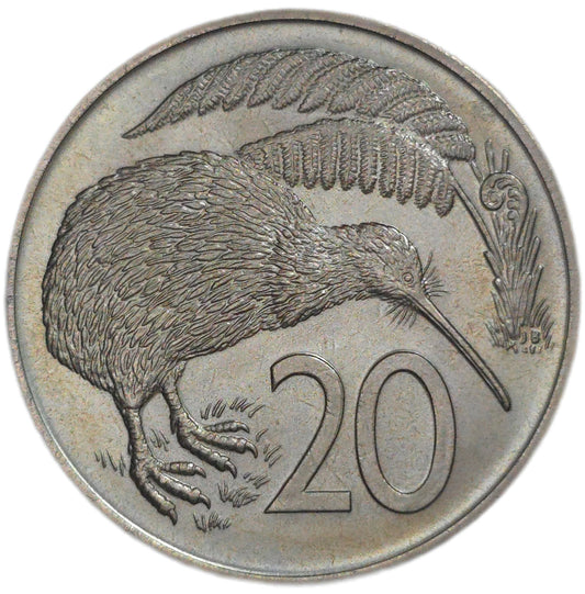 1969 New Zealand Twenty Cents, Uncirculated