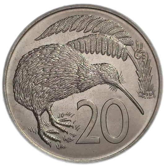 1967 New Zealand Twenty Cents, Uncirculated