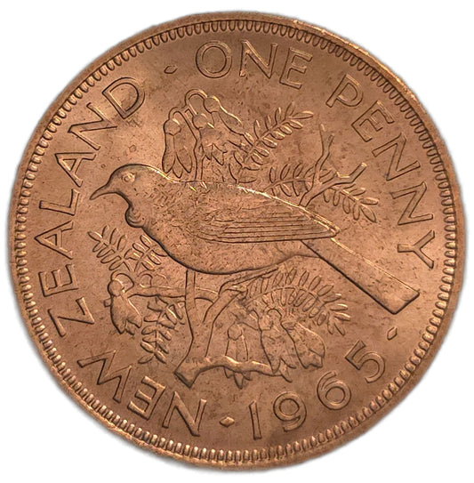 1965 New Zealand Penny, Uncirculated