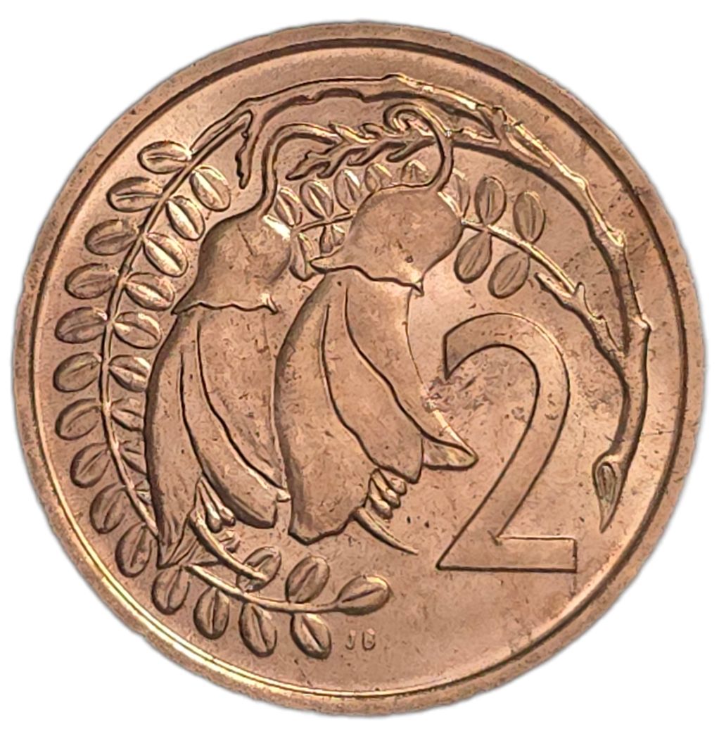 1967 New Zealand Two Cent Coin, Uncirculated