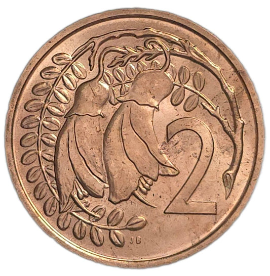 1967 New Zealand Two Cent Coin, Uncirculated