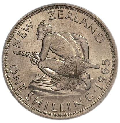 1965 New Zealand Shilling, Uncirculated