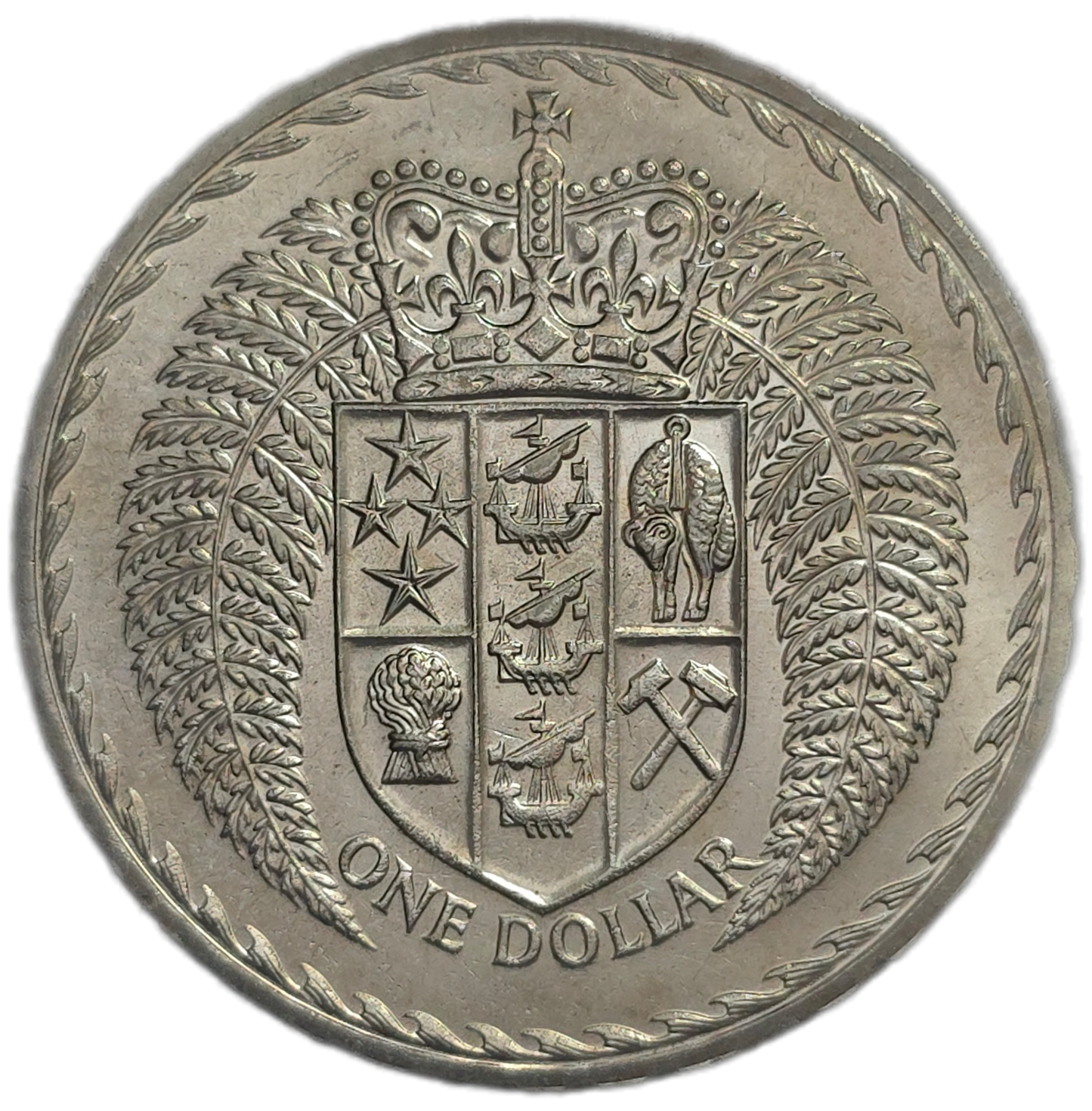 1967 New Zealand One Dollar, Coat of Arms