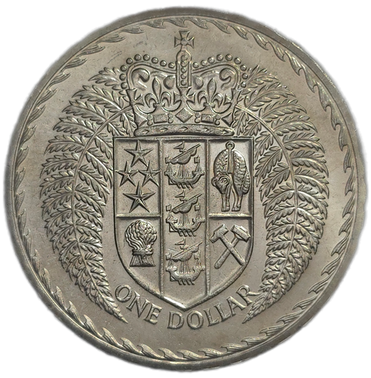 1967 New Zealand One Dollar, Coat of Arms