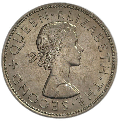 1965 New Zealand Half Crown, Uncirculated