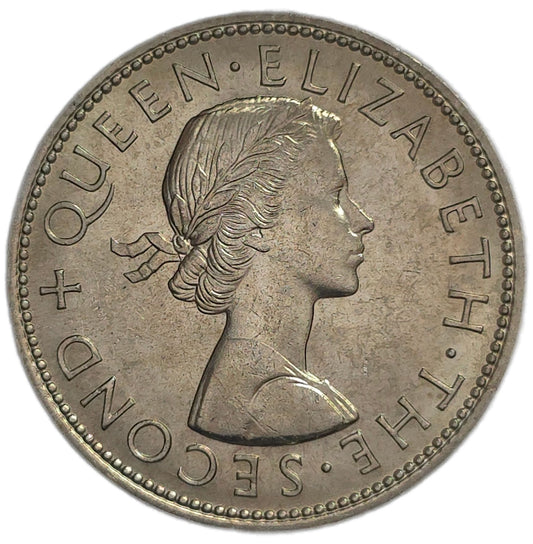 1965 New Zealand Half Crown, Uncirculated