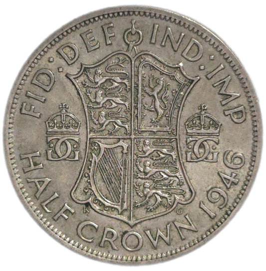 1946 United Kingdom Half Crown - Arts & Entertainment > Hobbies & Creative Arts > Collectibles > Collectible Coins & Currency > Collectible Coins > Rare Coins from The Half Crown