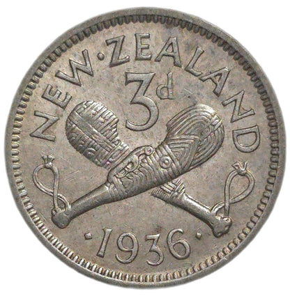 1936 New Zealand Threepence, EF